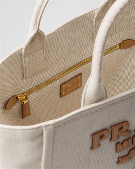 prada linen blend tote bag|Natural Large Linen Blend Tote Bag .